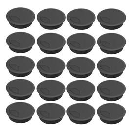 SLNXA 20 Pza Pasacables Escritorio 50 Mm, Cable de Escritorio de plástico ABS Negro Agujero de Cable Cable Ojal para la organización de Puertos de Orificios para Cables (Negro)