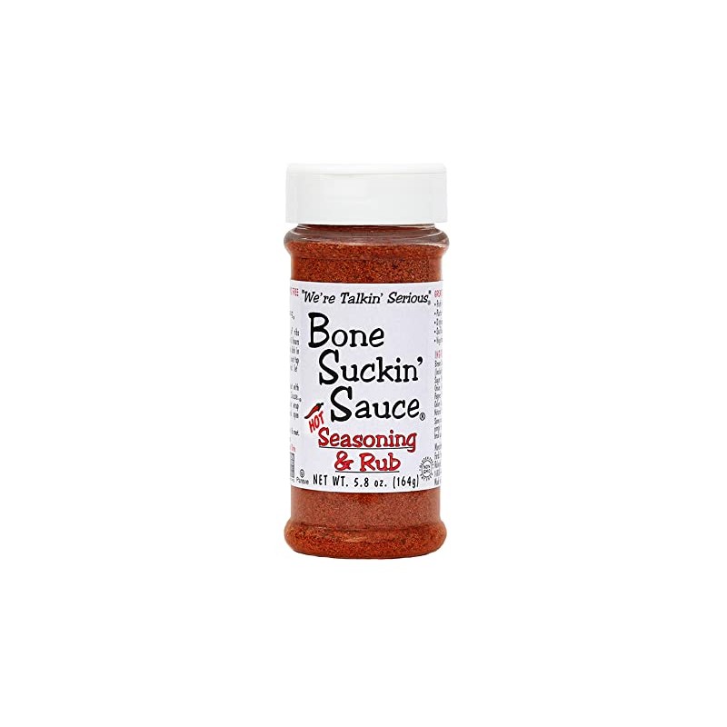 BONE SUCKIN Hot Seasoning and Rub, 5.8 OZ