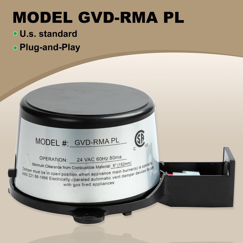 GVD-RAM PL Vent Damper Motor ，Assembly Compatible with Field Controls