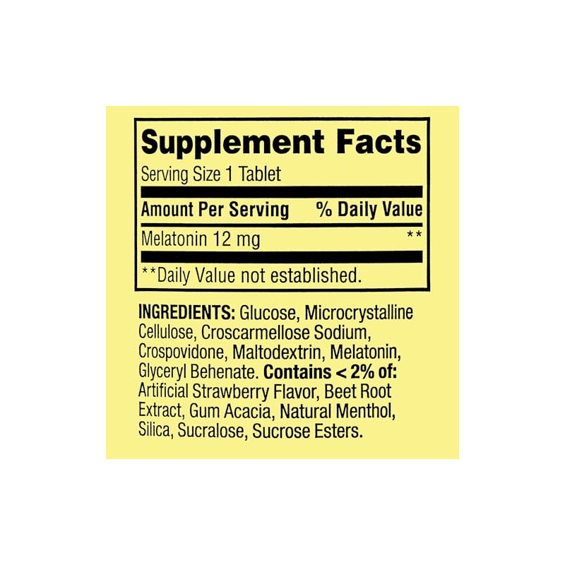 Spring Valley Melatonina 12mg 60ct