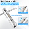 Pack of 2 T-Handle Tap Wrenches, Ratchets, Adjustable Ratchet Taps,