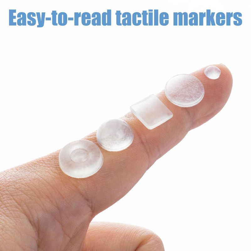 STSTR 356PCS Bump Dots for Visually Impaired, Multiple Sizes Shapes