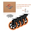 5 Inch Caster Wheels Casters Set of 4 Heavy Duty