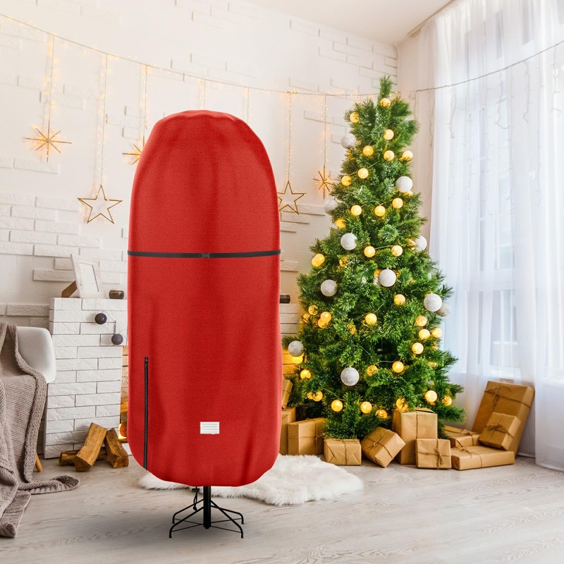 Upright Christmas Tree Storage Cover,Tear Resistant Adjustable Christmas Tree Storage