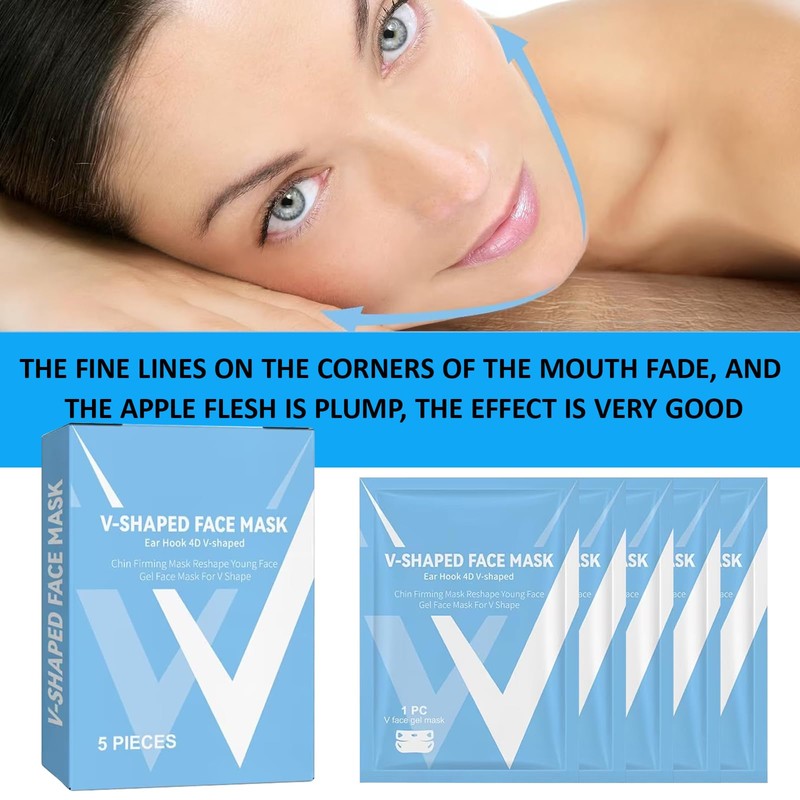 Leogony 10PCS Reducer Double Chin Mask, Hydrating and Anti-aging V
