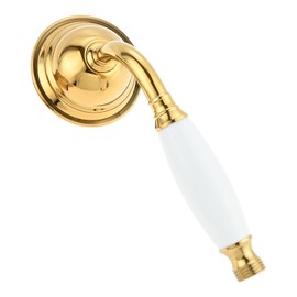 DRELD Retro Shower Head Stainless Steel Hand Shower, 1 Piece Stainless Steel Shower Head, Antique Shower Head, Nostalgic Retro Hand Shower with Phone Style Gold Shower Head (Gold)