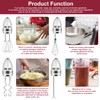 doufuhua Hand Mixer Attachments Beater, Whisk, Blending Rod and Dough