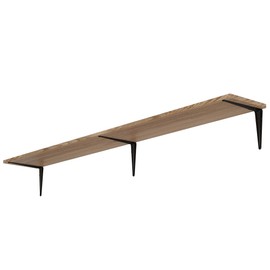 Wallniture Arras 60 inch Long, 8 inch Deep, Rustic Wood Floating Shelves for Storage, Display, Decor, Wall Mounted Bookshelves for Bedroom, Living Room, Kitchen, Burnt Finish