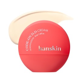 Hanskin Code on Double D Cream Foundation, Full Coverage Korean Liquid Skin Tint Foundation, Semi-Matte Finish, Lightweight Pore-Perfecting Base, 1.18 Fl Oz (12C FAIR)