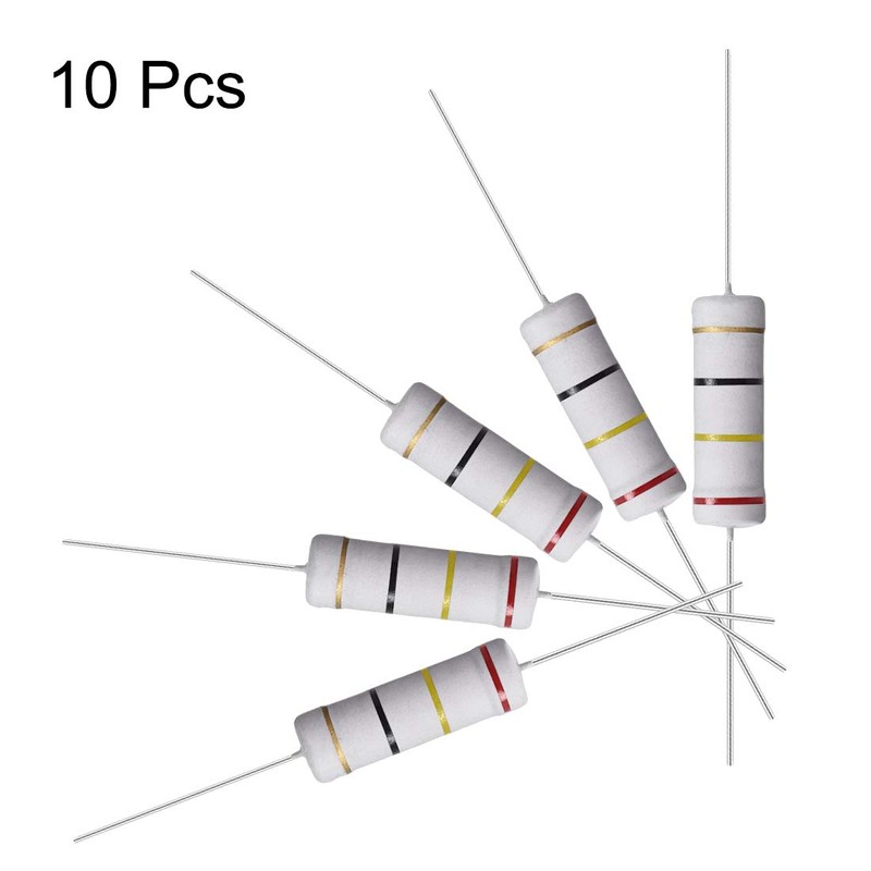 uxcell 10Pcs 24 Ohm Resistor, 5W 5% Tolerance Metal Oxide
