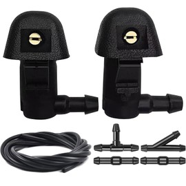 76810-TK8-A01 Front Windshield Spray Nozzles Wiper Washer Nozzles Kit Jet Fluid Hose, for Honda Odyssey 2011 2012 2013 2014 2015 2016 2017, Windshield Washer Nozzles and Fluid Hose with Connectors