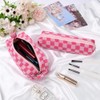 Aucuu 2 Pcs Makeup Bag Checkered Cosmetic Bag & Pencil