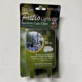 Podec 20-Count Patio Suction Cup Light Clips for Outdoor Lighting
