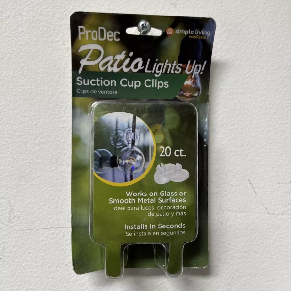Podec 20-Count Patio Suction Cup Light Clips for Outdoor Lighting