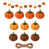 10PCS Pumpkin Garland with String, Hanging Pumpkin Decorations Indoor