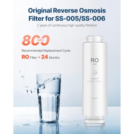 Happybuy Reverse Osmosis System, 800 GPD 11-stage Reverse Osmosis Water Filter Replacement, RO Filter Cartridge for 24 Months, Reduces Lead & Chlorine