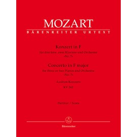 Wolfgang Amadeus Mozart-Piano Concerto 7 K242 Full score-Orchestra