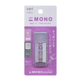 Tombow CT-CM5C90 Pencil Correction Tape Mono Pocket Width 0.2 inches (5 mm) x 4 m Purple