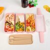 OEM Box Lunch 3 Niveles Topper Térmico Lonchera Cubiertos Bamboo