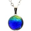 Gold Stone Keramarin Firefly Glass Necklace, Okinawa, Kerama Islands, Luminous