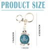 LNQ LUNIQI 1 Piece Glitter Turtle Key Ring Rhinestone Turtle