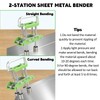 Roller Bender, 0-90°Bending Angle Metal Bending Tool, Steel Aluminum Copper