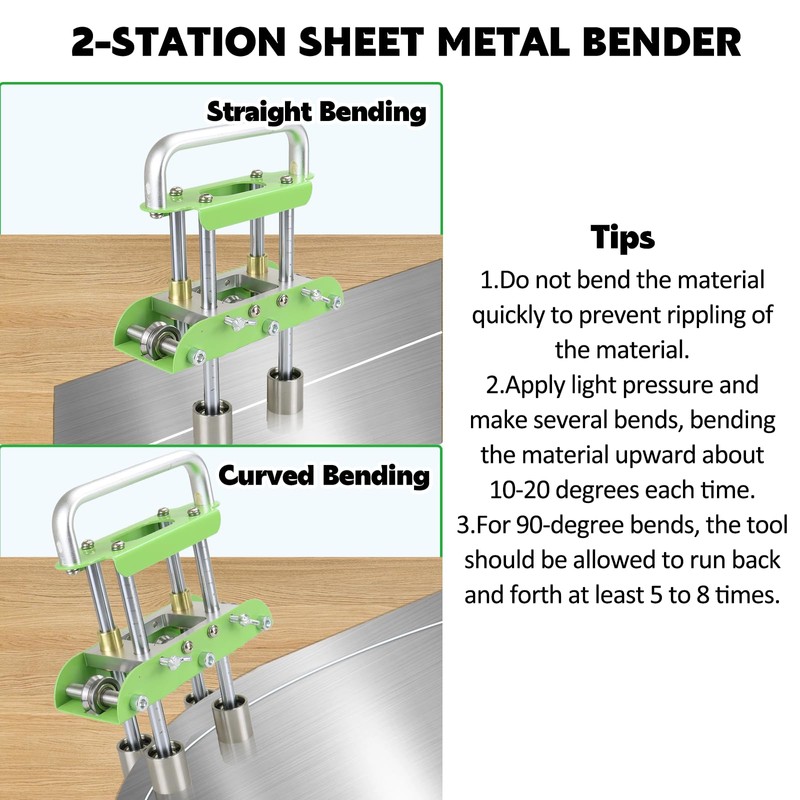 Roller Bender, 0-90°Bending Angle Metal Bending Tool, Steel Aluminum Copper