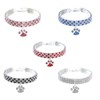 RayMinsino Pet Collar with Diamonds, Adjustable Crystal Diamond, Elastic Heart