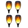 Ntertainment House 4pcs Solar Outdoor Waterproof Dancing Flickering Flame Torch