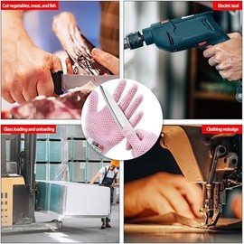 Ttdesefu Cut Resistant Gloves Level 5 Protection, Food Grade Kitchen Cutting Gloves for Chef, Mandolin, Butcher Meat, Oyster Shucking, Safe Hand Protection for Cooking and Work