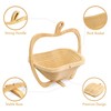 RoyalHouse Bamboo Foldable Fruit Bowl Apple Shape, Fruit & Vegetable