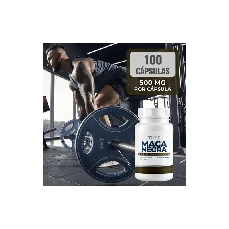 Maca Negra 500mg - 100 Cápsulas Por Frasco Sin Sabor