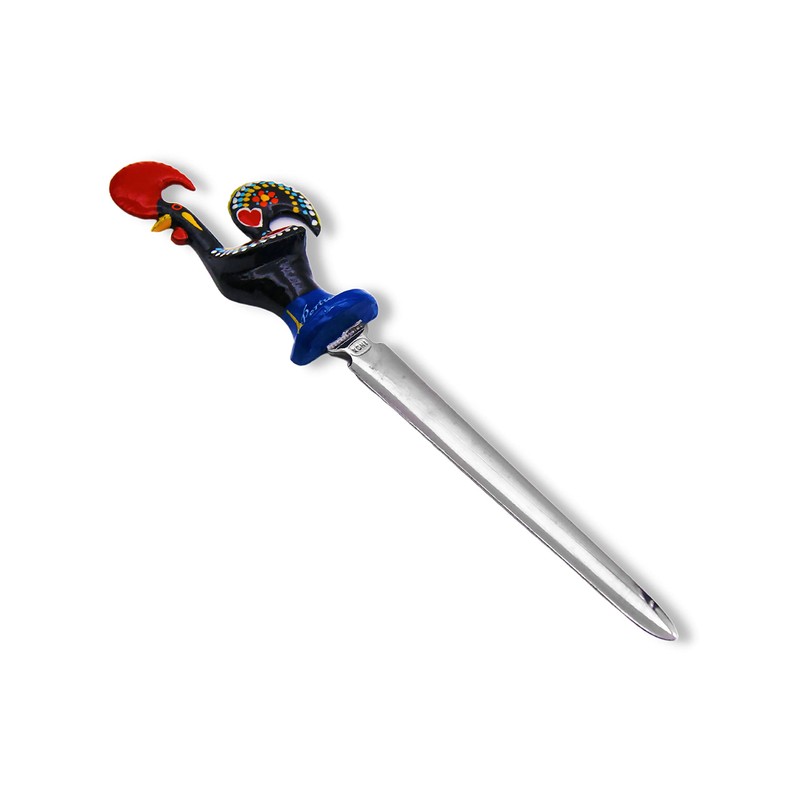Aluminum Portuguese Rooster Letter Opener Envelope Slitter Made in Portugal