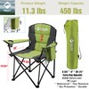VILLEY Camping Chair, Oversized Folding Camp Chair, Portable Outdoor Chairs