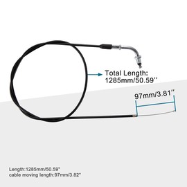 GOOFIT 50.59" Motorcycle Throttle Cable Replacement For 125cc 150cc 200cc 250cc Dirt Bike China Moped Scooter Chinese Scooter ATV Quad Go Kart Moped Dirt Bike