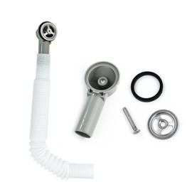 Qrity 1 Piece Connection Pipe for Washbasin and Sink, Circular Interface (Size: 41 x 41 mm), Pipe Length 250 mm, Diameter 26 mm (Inner Diameter: 21 mm)