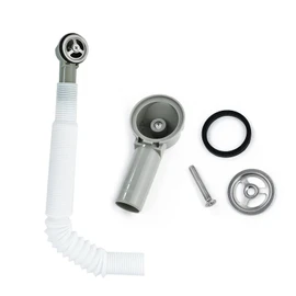 Qrity 1 Piece Connection Pipe for Washbasin and Sink, Circular Interface (Size: 41 x 41 mm), Pipe Length 250 mm, Diameter 26 mm (Inner Diameter: 21 mm)