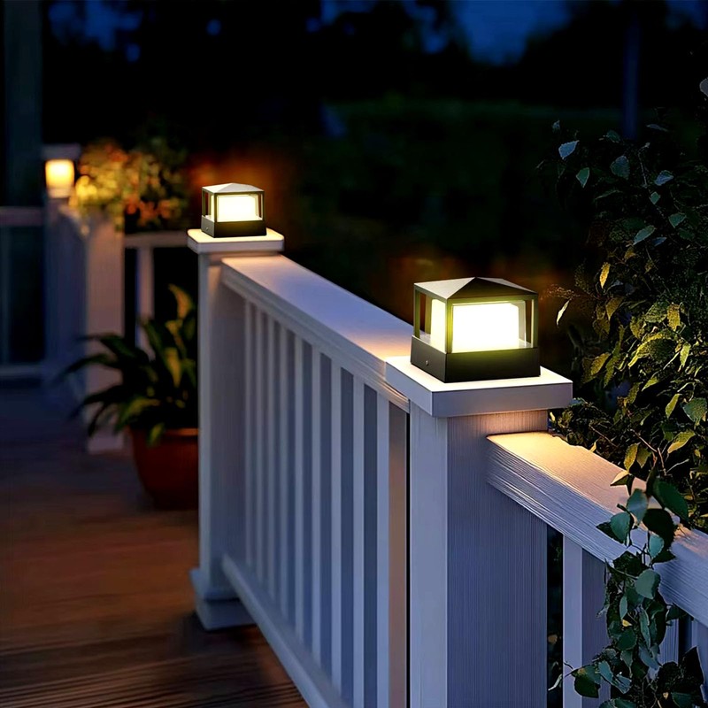 JHOTEC Pillar Lights,Outdoor Post Lights,Outdoor Column Lights, Deck Lights, Fence