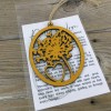 Handmade Dandelion Story Card Christmas Ornament