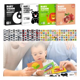 Tarjetas Estimulacin Visual Montessori Beb 0-36 Meses 80 Piezas Alto Contraste                                                                        
