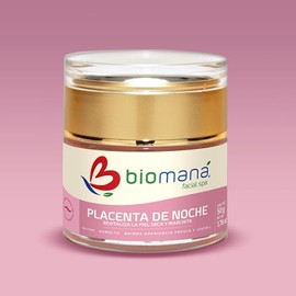 Crema Facial Placenta y Colágeno, Uso de Noche, 50 g.