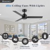 Breezary 48 inch Industrial Ceiling Fans without Lights Remote Control,