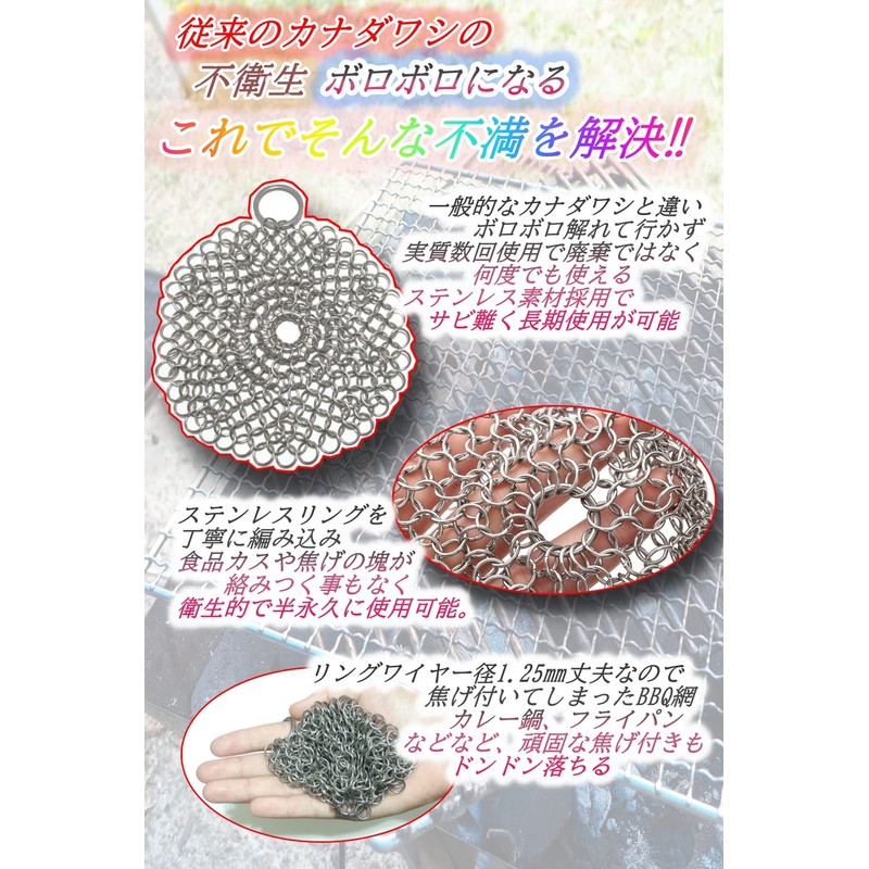 MiHaruTsu Metal Scrubber,Stainless Steel Scrubber,Burnt Remover