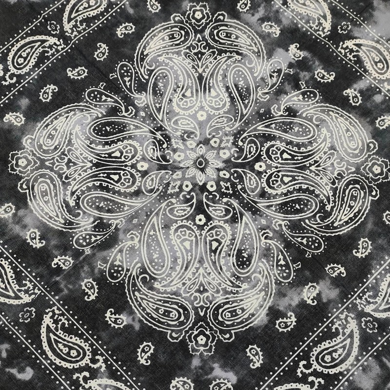 Trifong Bandana, Unisex, 100% Cotton, Cashew Nut Pattern, Paisley Handkerchief,