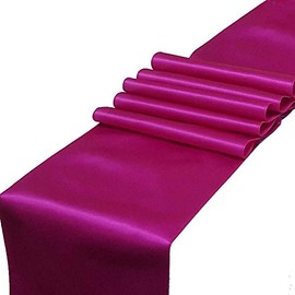 Rihana - Camino de Mesa de satén para decoración de Banquetes de Boda de 30,48 x 108 Pulgadas, Magenta, 1