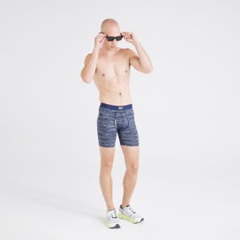 SAXX Underwear Co. Men's Underwear with Pouch Multi Sport Mesh Boxer Brief Fly 3Pk, WAVELENGTH/NAVY/BLACK, X-Large