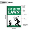 A smiling eye Get Off My Lawn! Metal Aluminum Tin