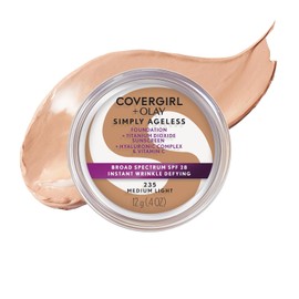 COVERGIRL & OLAY Simply Ageless Instant Wrinkle Defying Foundation, Medium Light, 0.4 oz (Packaging May Vary)