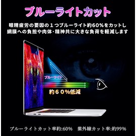 For MacBook Pro 16 Inch (M2 / 2023 / M1 2021) Blue Light Cut Film Screen Protector Ultra Clear Anti-Fingerprint Bubble Anti-Bacterial Protective Sheet Glossy