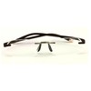 V.W.E Rectangular Rimless Memory Flex Temple Reading Glasses With Anti-reflective